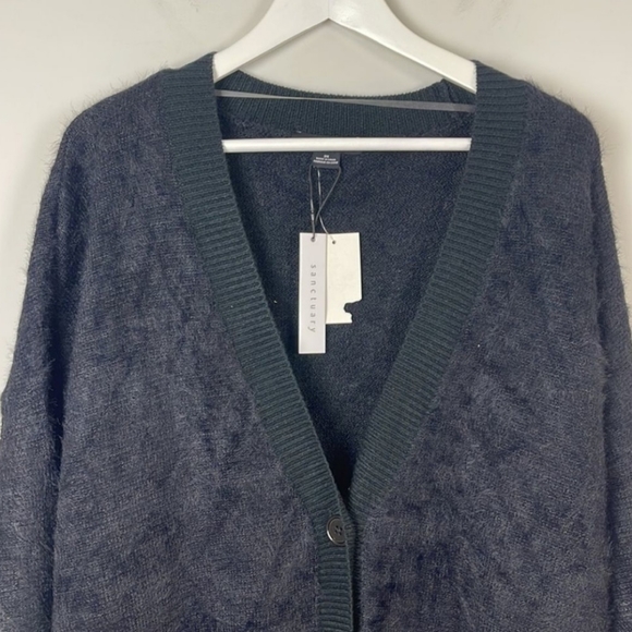 Sanctuary Fuzzy Black Cardigan Size 3X New - Picture 2 of 7